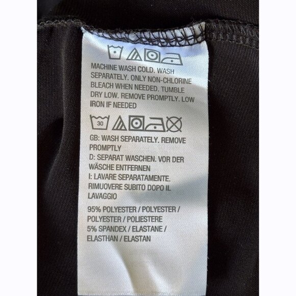 Susan Graver Essentials Women’s 1X Liquid Knit Tunic Top Black Short Sleeves - Picture 5 of 8